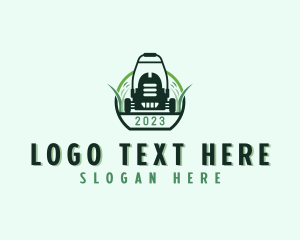 Lawn Mower Grass Gardening  logo