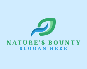 Natural Water Leaf logo design