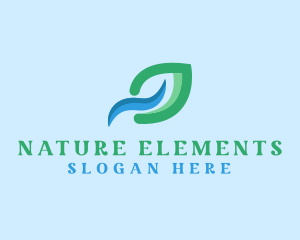 Natural Water Leaf logo design