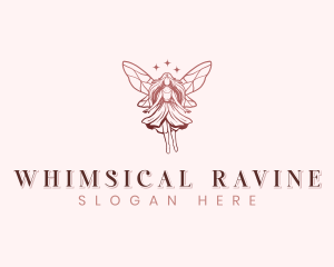 Whimsical Fairy Wings logo design