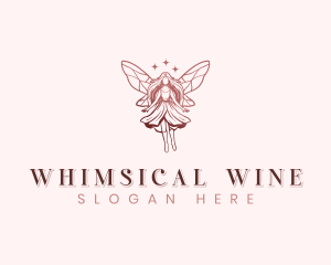 Whimsical Fairy Wings logo design