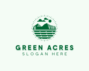 Mountain Farm Field Valley logo design