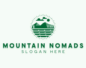 Mountain Farm Field Valley logo design