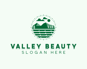 Mountain Farm Field Valley logo design