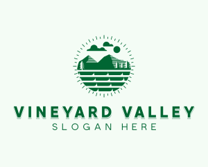 Mountain Farm Field Valley logo design