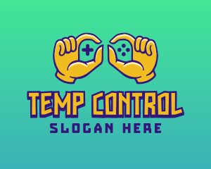 Game Controller Hands logo design