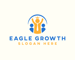 Employee Career Leadership Growth logo design