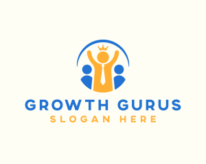 Employee Career Leadership Growth logo design