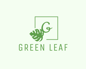 Tropical Leaf Plant Spa logo design
