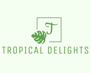 Tropical Leaf Plant Spa logo design