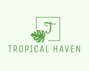 Tropical Leaf Plant Spa logo design