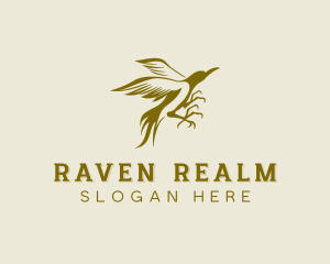 Crow Avian Bird logo
