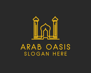 Golden Arabic Temple  logo
