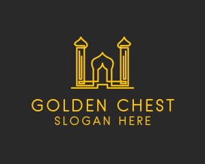 Golden Arabic Temple  logo design