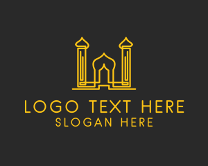 Sultan - Golden Arabic Temple logo design
