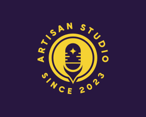 Microphone Streaming Studio logo design