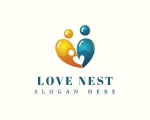 Loving Family Heart logo design