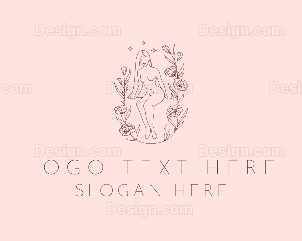 Floral Sexy Woman Logo