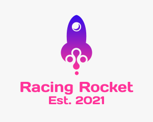 Gradient Digital Rocket  logo design