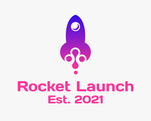 Gradient Digital Rocket  logo design