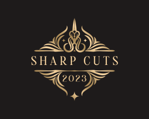 Luxury Scissors Shears logo design