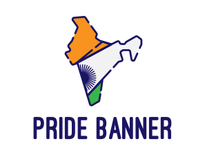 Indian Flag Map logo