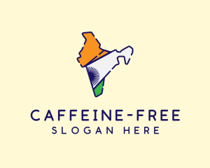 Indian Flag Map logo design