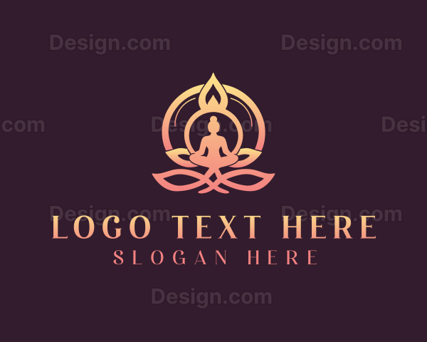 Yoga Meditation Wellness Logo