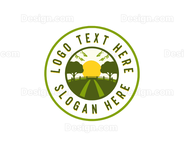 Eco Farm Field Logo