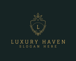 Luxury Crown Shield logo design