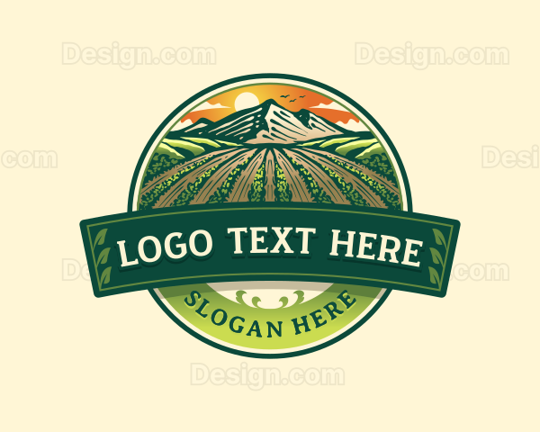 Farm Field Agriculture Logo