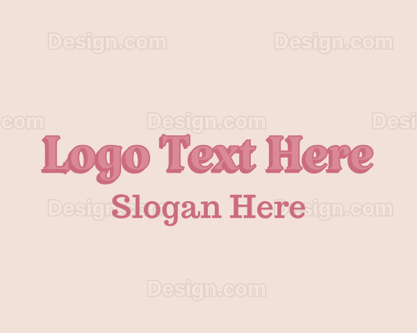 Girly Pastel Wordmark Logo