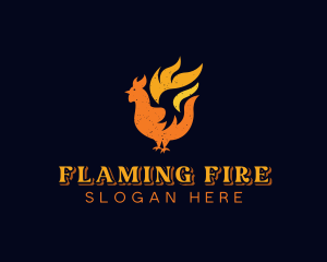 Chicken Barbecue Flame logo