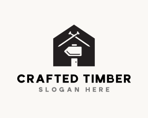 Hammer Nail House Carpentry logo design