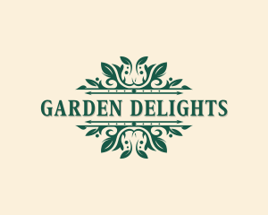 Stylish Leaf Garden logo design