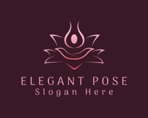 Pink Flower Wellness logo design