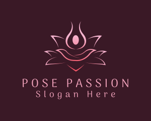 Pink Flower Wellness logo design