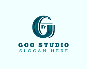 Retro Letter G Studio logo design