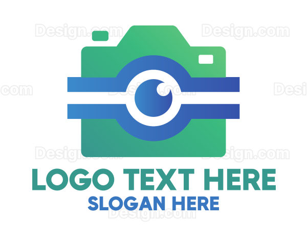 Modern Teal Camera Logo