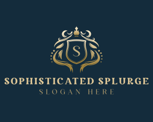 Luxury Crown Shield logo design