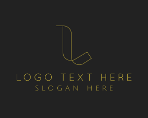 Gold Styling Letter L logo