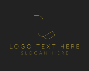 Gold Styling Letter L Logo