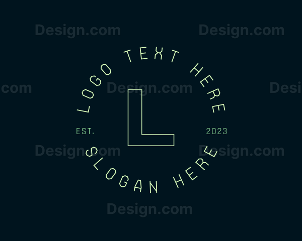 Neon Tech Startup Business Logo