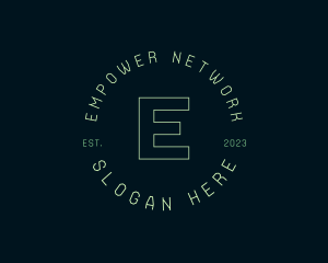 Neon Tech Startup Business logo