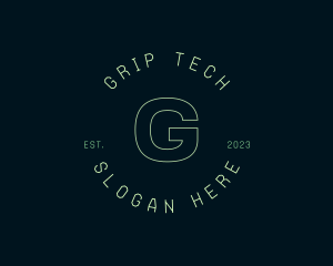 Neon Tech Startup Business logo design