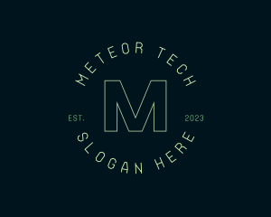 Neon Tech Startup Business logo design