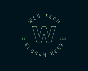 Neon Tech Startup Business logo design