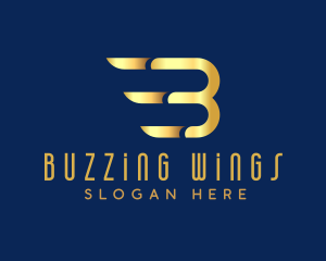 Elegant Wing Letter B logo design