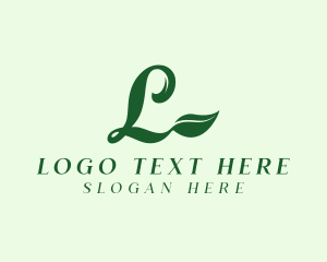 Natural Leaf Letter L logo