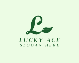 Natural Leaf Letter L logo design